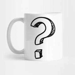 Question Mark Black Mug